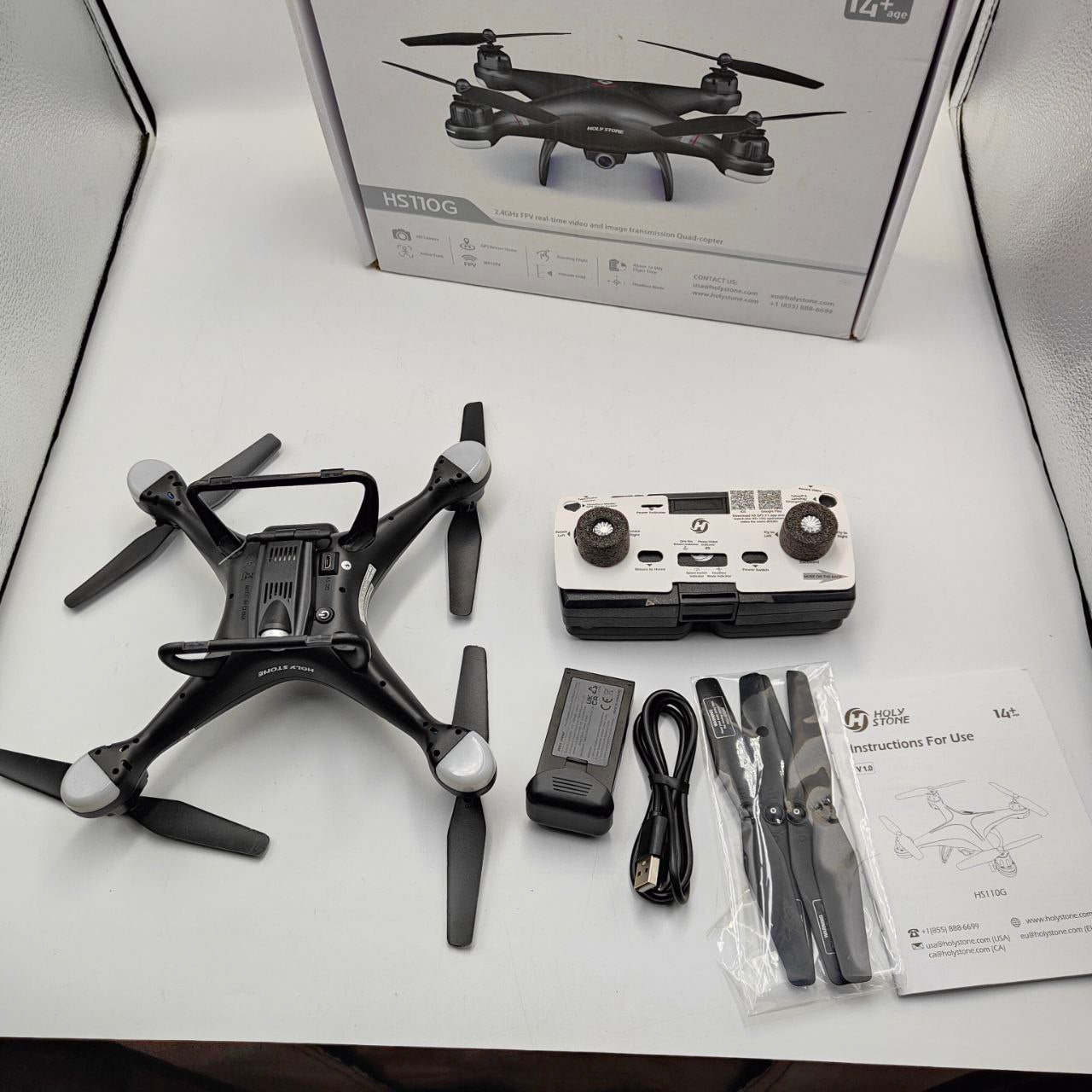 Holy Stone HS110G GPS FPV Drone with 2K HD Live Video / 2 Batteries