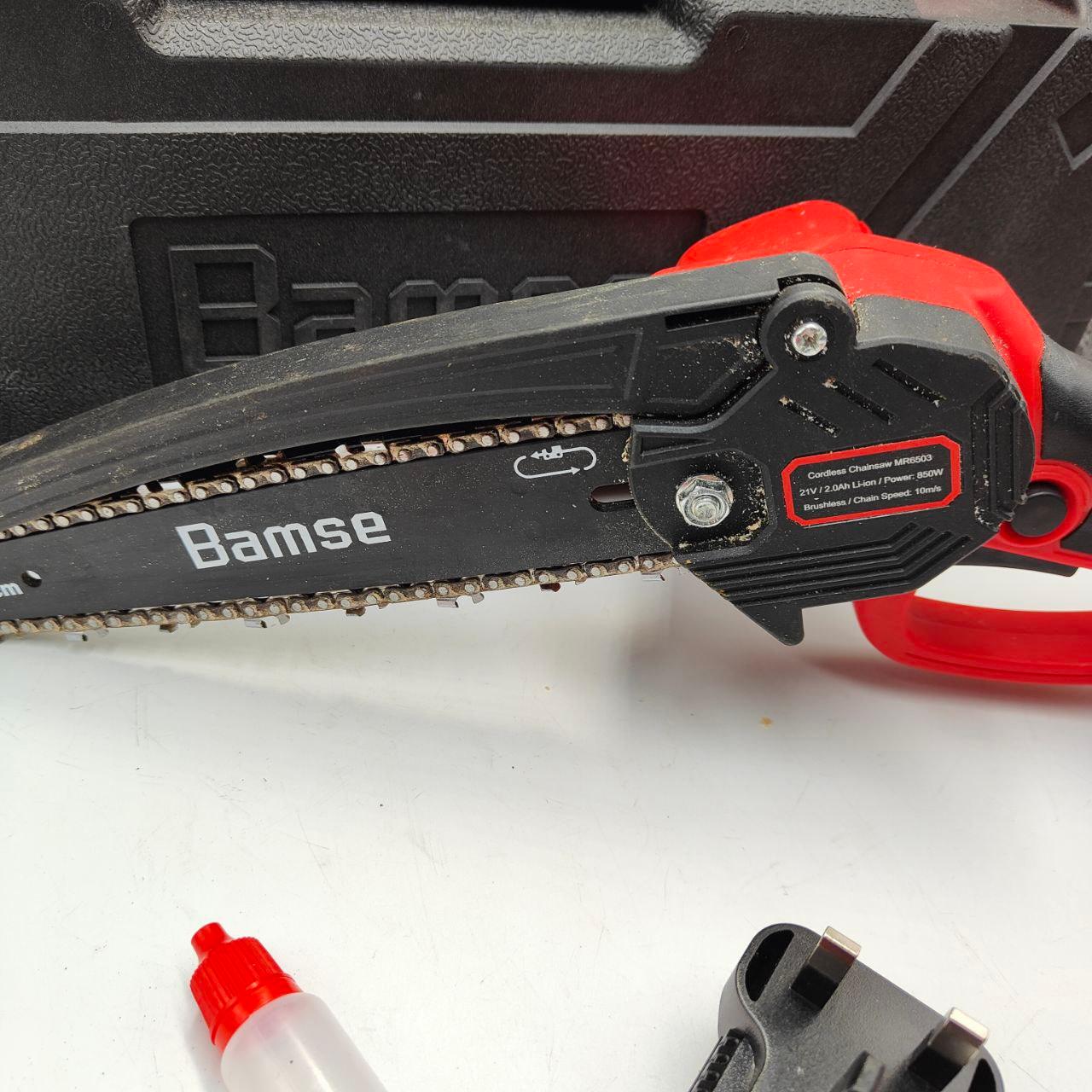 Bamse 8 in Mini Brushless Cordless Chainsaw, 2024, 2 Batteries, 2 Chains