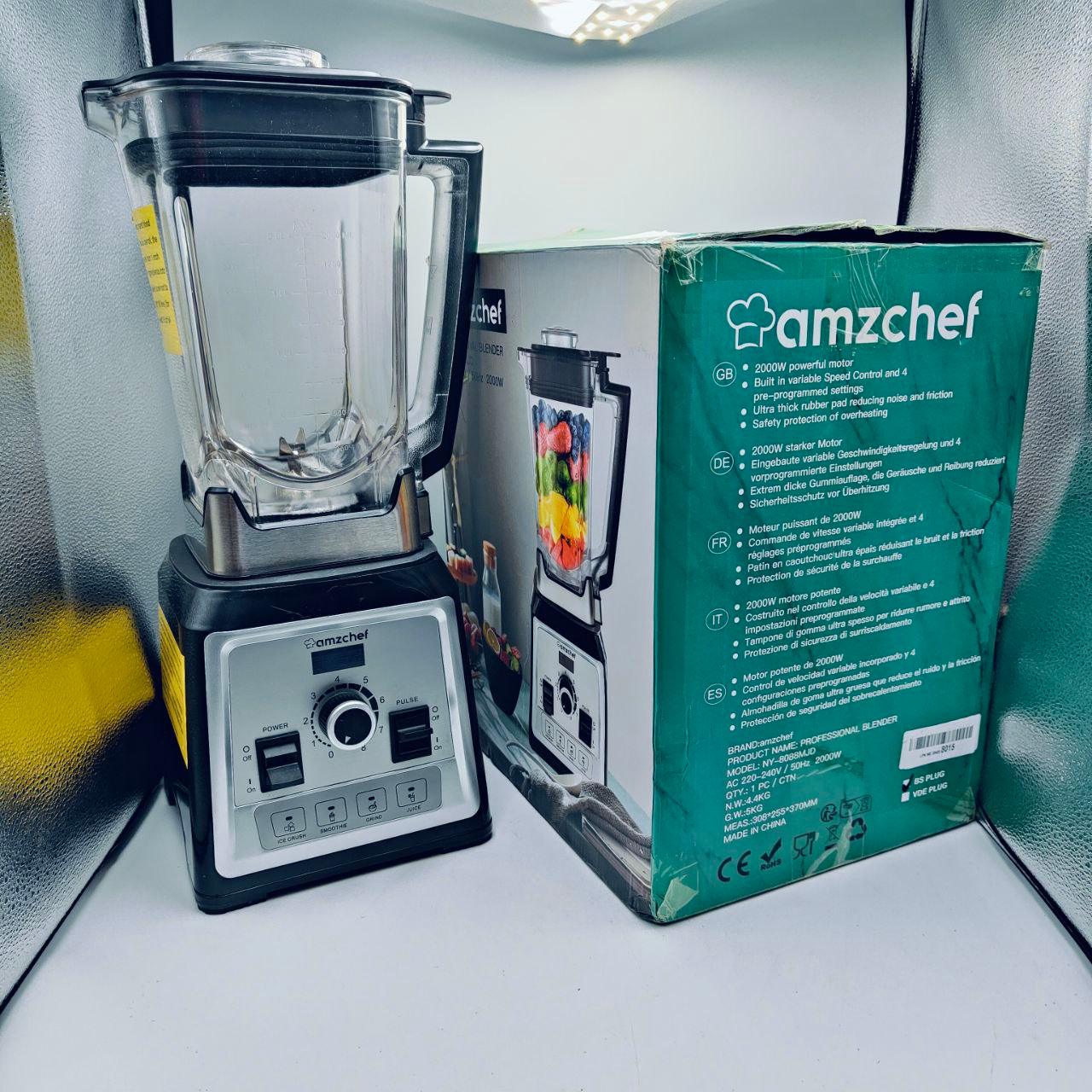 AMZCHEF 2000W High-Speed Blender - 2L, 8 Speeds, 4 Presets for Smoothies & More