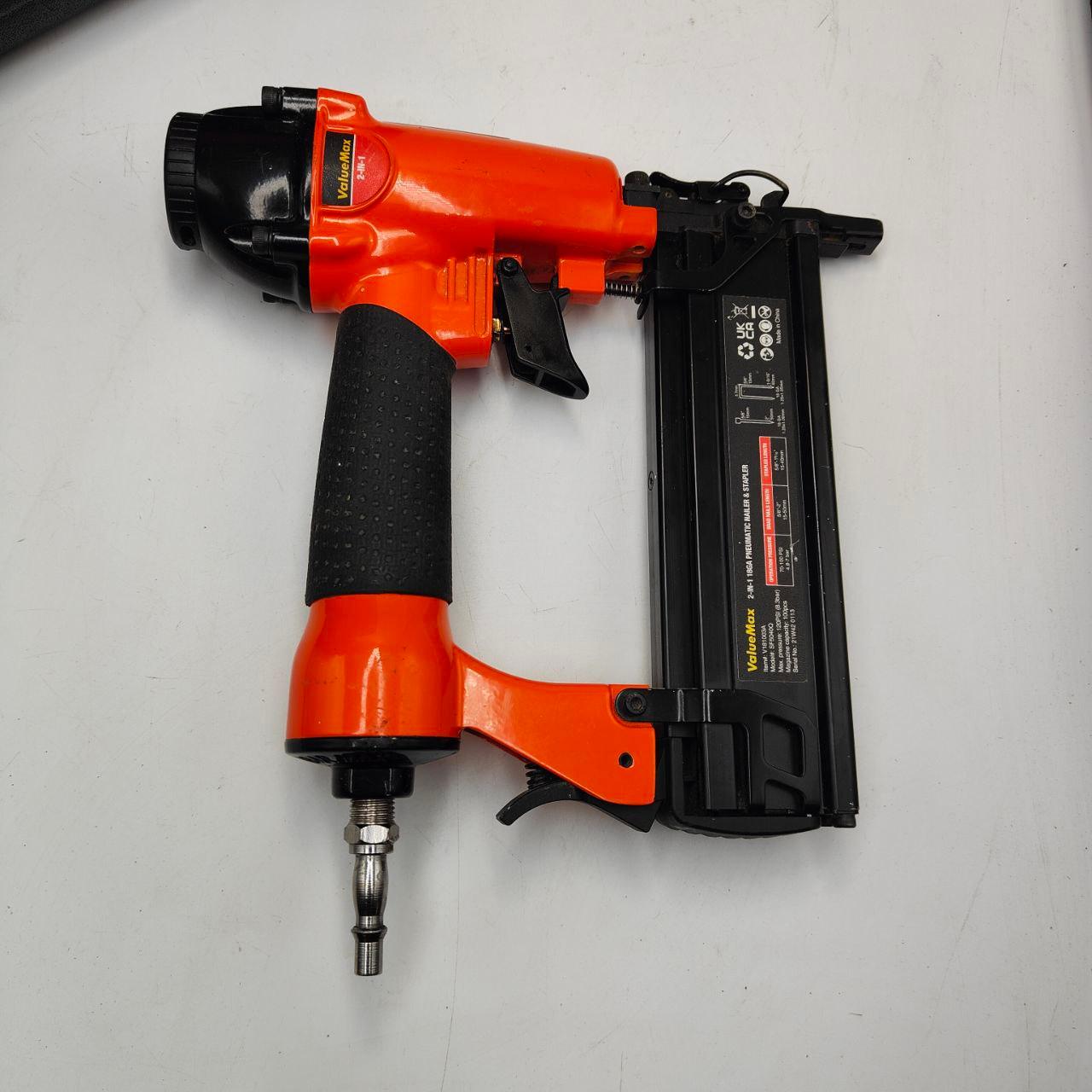 ValueMax 2-in-1 Air Nail Gun - 18GA Nails & Staples, Pneumatic Brad Nailer