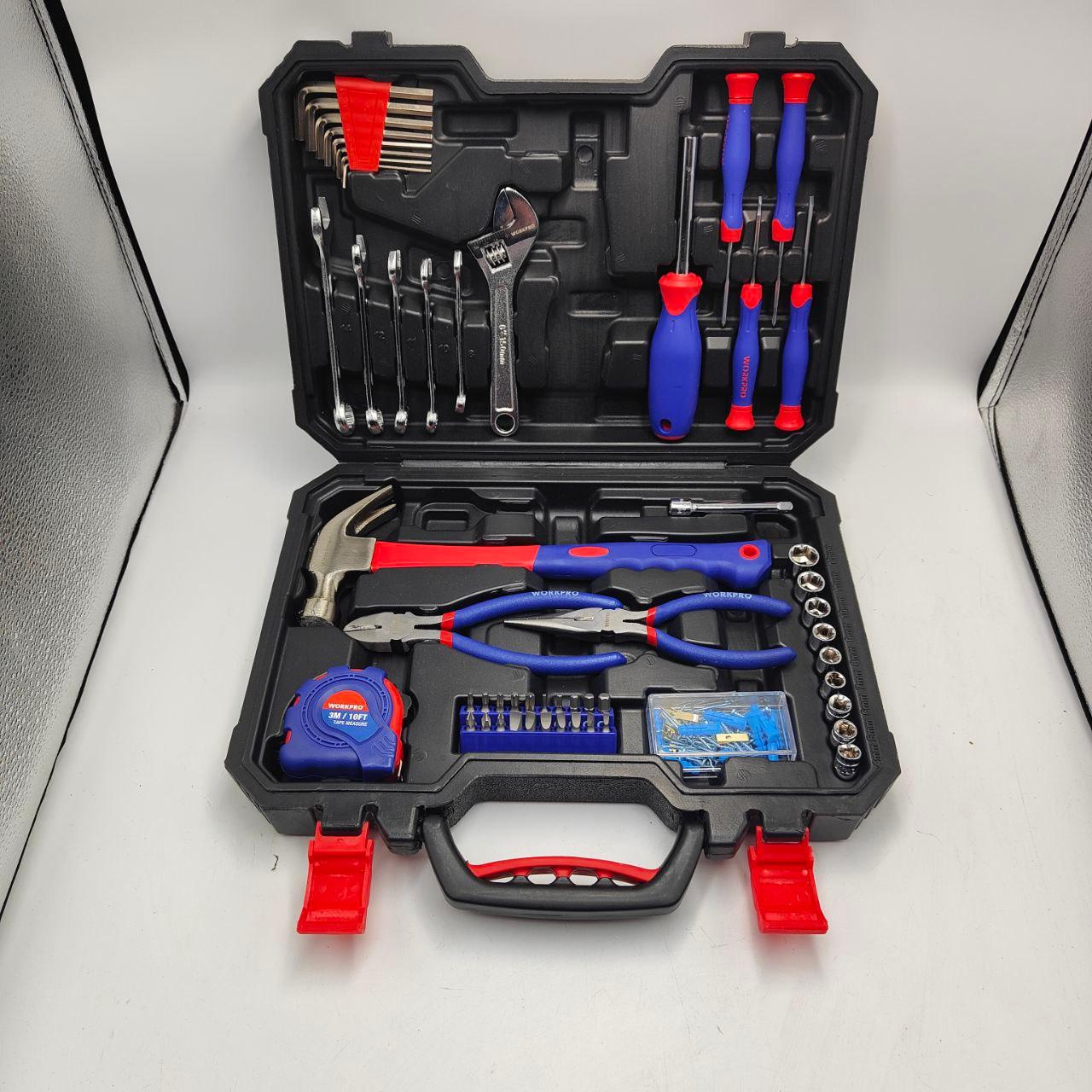 WORKPRO 159-Piece Home Repair Tool Kit with Durable Storage Case