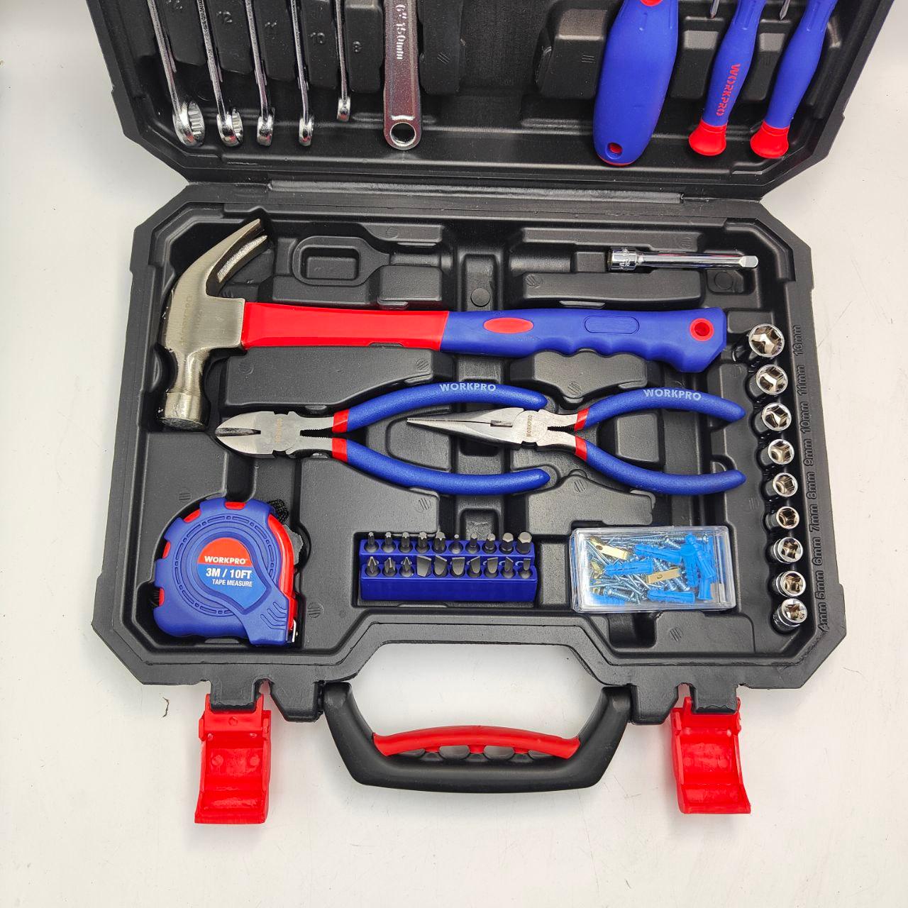 WORKPRO 159-Piece Home Repair Tool Kit with Durable Storage Case