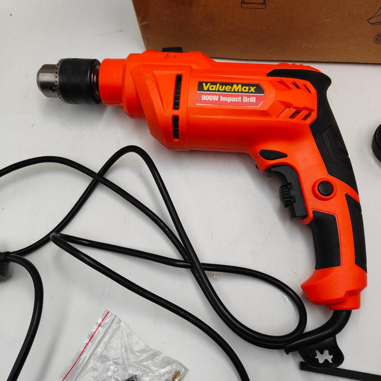 ValueMax 900W Electric Drill, Variable Speed Orange