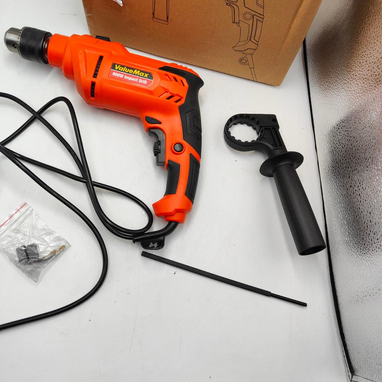 ValueMax 900W Electric Drill, Variable Speed Orange