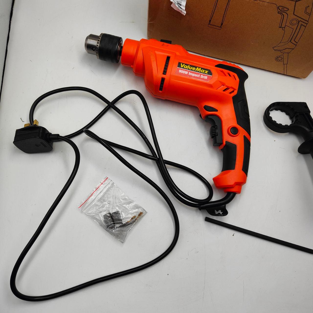 ValueMax 900W Electric Drill, Variable Speed Orange