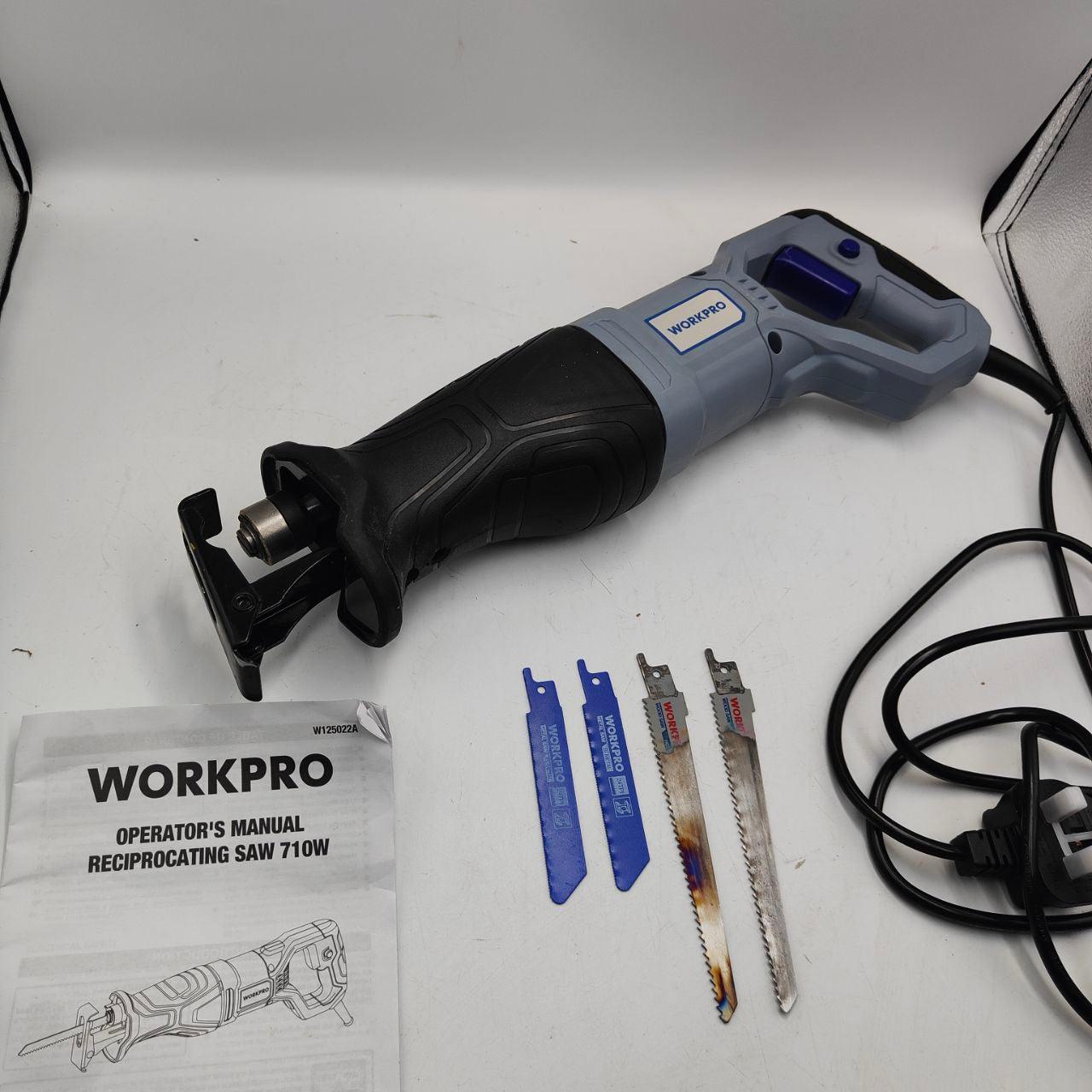 WORKPRO 710W Reciprocating Saw, 4 Blades, 2800 RPM, Variable Speed, Corded