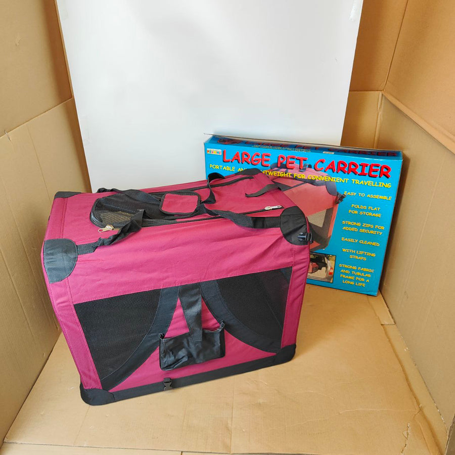 Pennine Large Pet Carrier 70x52x52cm Foldable with Tubular Frame Lifting Straps