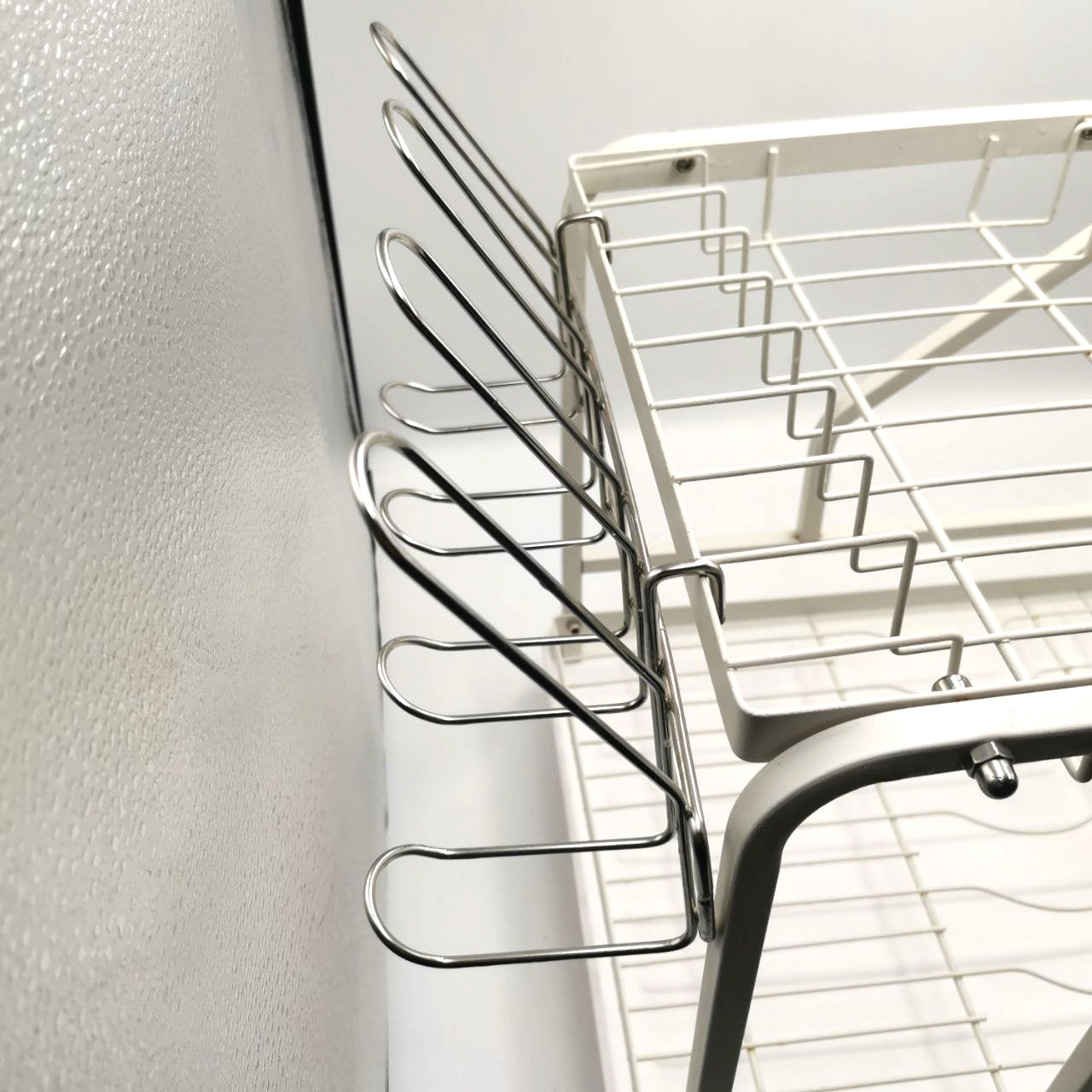 Kitchen Dish Drying Rack with Drainboard and Fork Holder, Multifunctional Large