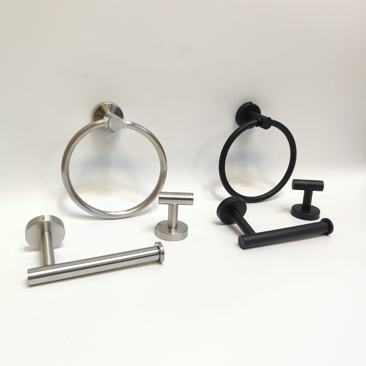 3-Piece Bathroom Accessory Set: Toilet Roll Holder, Towel Ring & Coat Hook - Massive Discounts