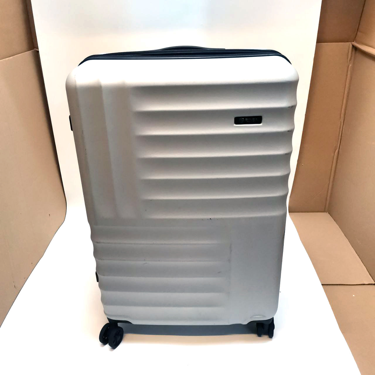 GinzaTravel Medium Expandable PC Hard Shell Suitcase Lightweight 4 Wheels White