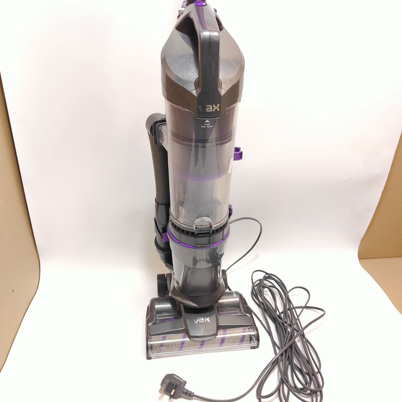 Vax Air Lift 2 Pet Plus Upright Vacuum, VersaClean & Lift Out Tech, Grey/Purple