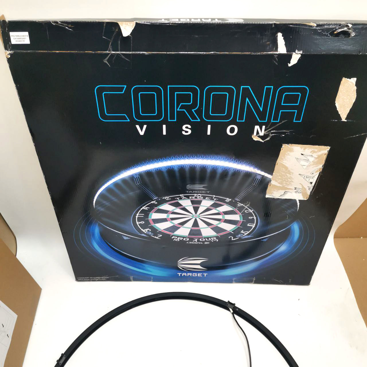 Target Darts Corona Vision Dartboard Lighting System w/ White LED Ring, Black