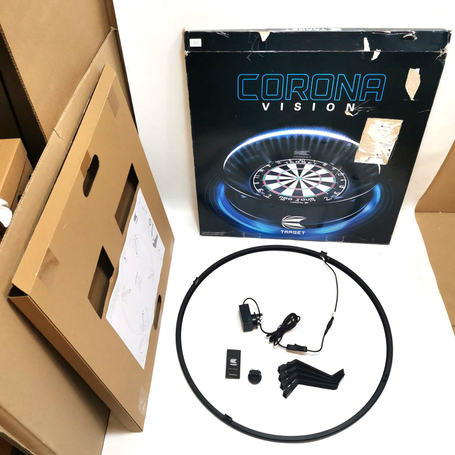 Target Darts Corona Vision Dartboard Lighting System w/ White LED Ring, Black - Massive Discounts