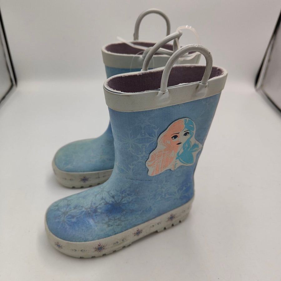 Disney Frozen Kids' Wellies – Blue with Elsa Print Boots, Size UK C7 / EU 25