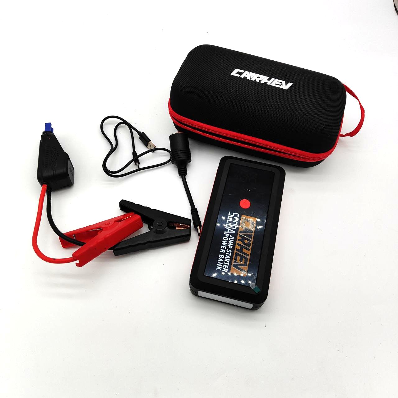 CARHEV 5000A Portable Jump Starter for 12V Cars USB Quick Charge, LED Flashlight - Massive Discounts