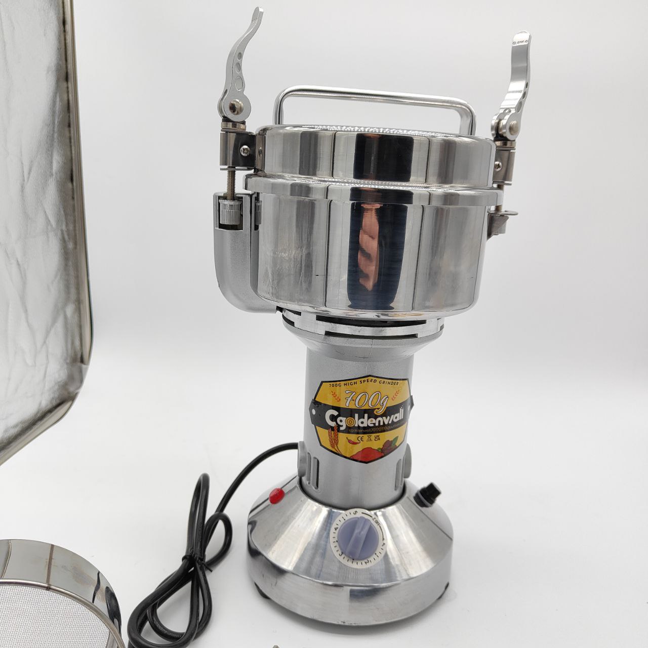 700g Electric Grain Grinder, 30-300 Mesh, High-Speed Stainless Steel Mill