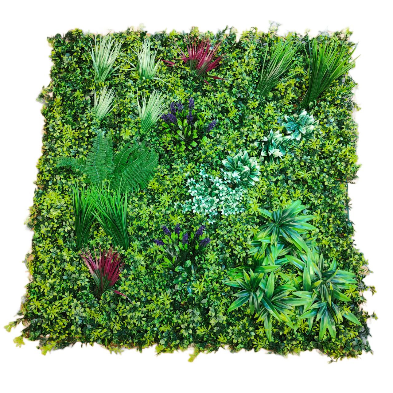 100x100cm Artificial Green Wall Panel Backdrop Decor Plants Outdoor Garden - Massive Discounts