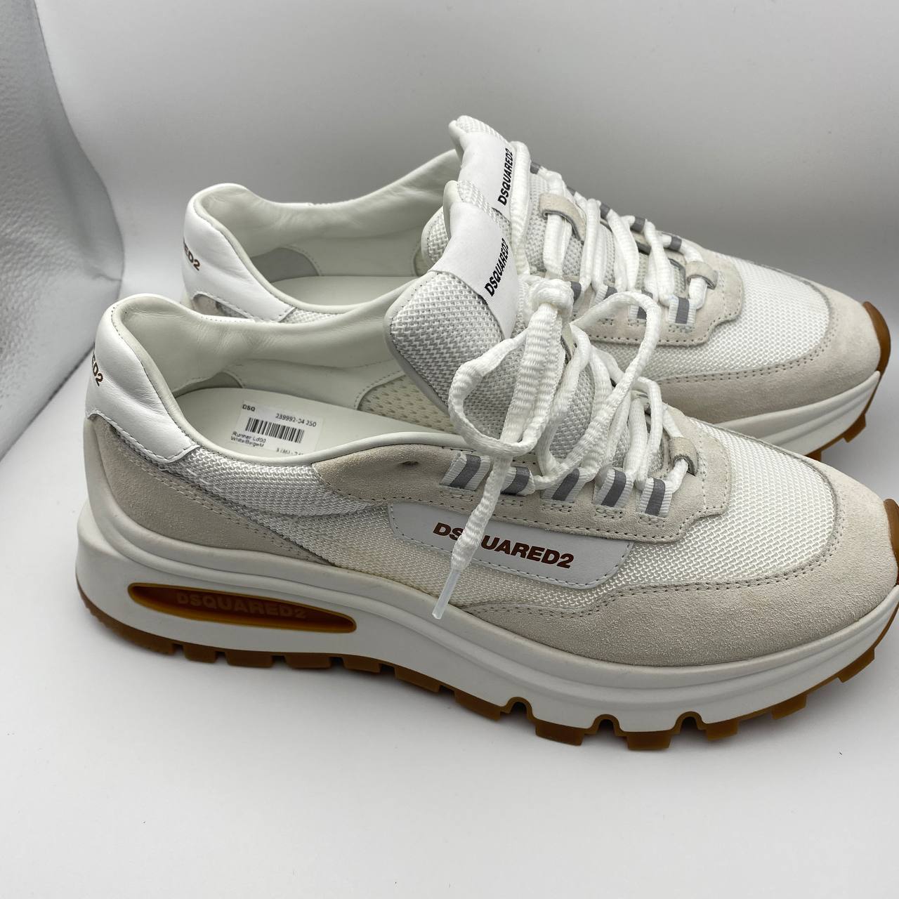 DSQUARED2 Run Ds2 Trainer for Women White/Beige, Size UK 5 / EU 38