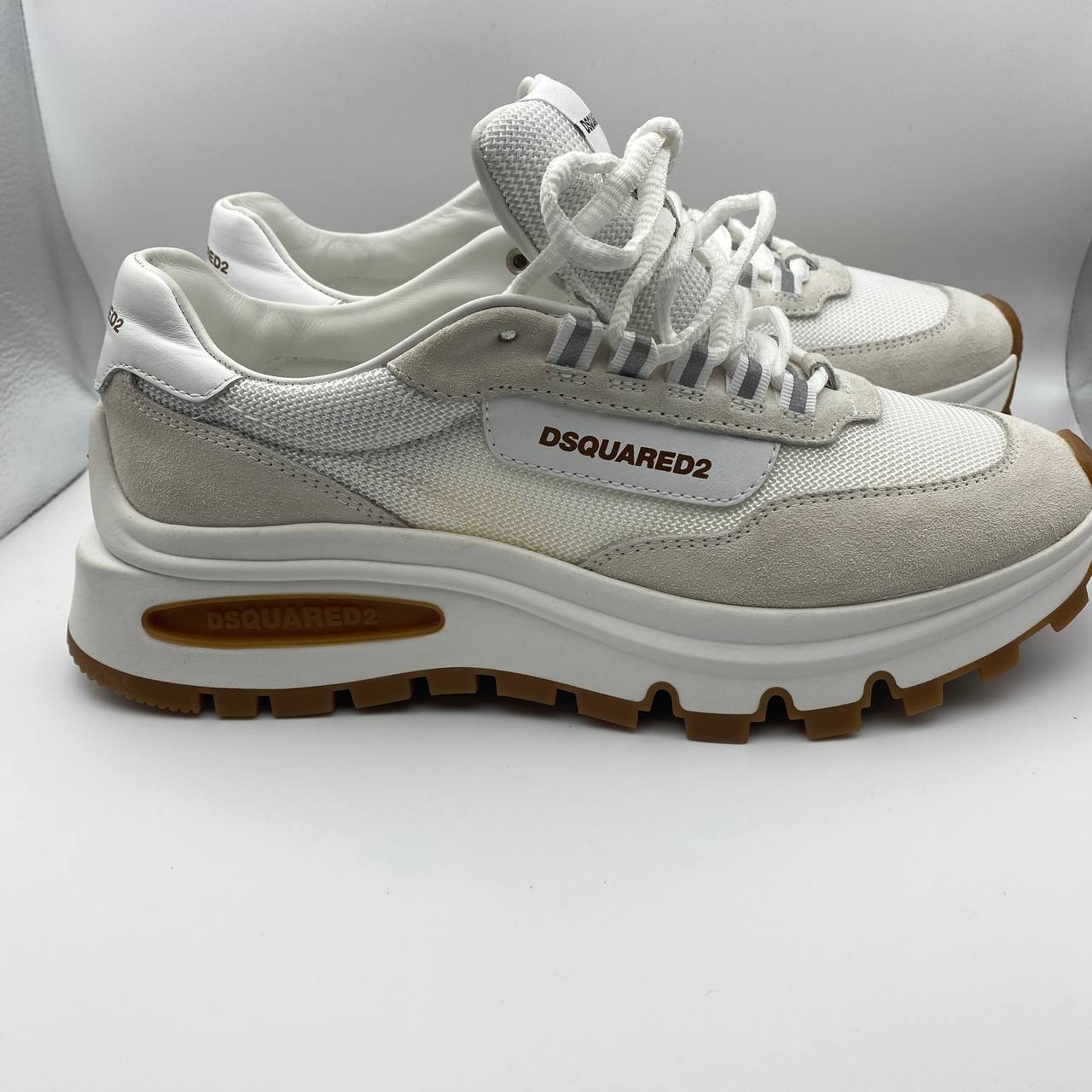 DSQUARED2 Run Ds2 Trainer for Women White/Beige, Size UK 5 / EU 38