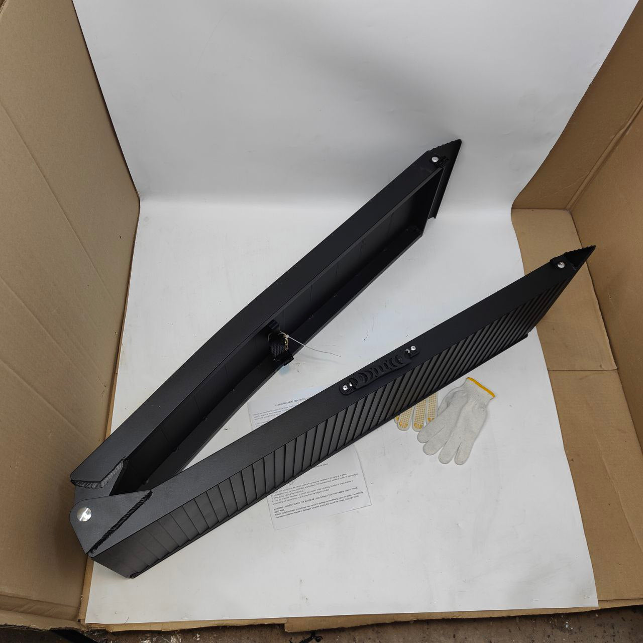 Gardhom 203x28cm Anti-Slip ATV Ramp, 340KG Load, Folding Aluminum w/ Rubber Tips