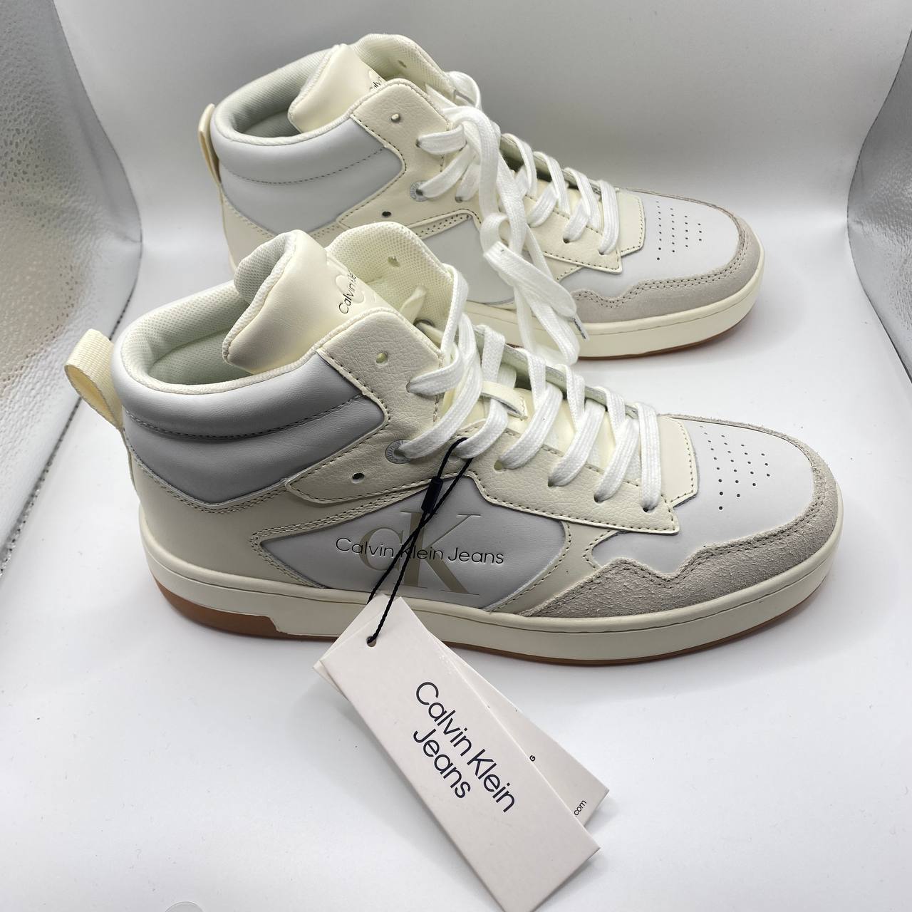 Calvin Klein - Women's Shoes High-Top Trainers, Leather UK 5 / EU 38