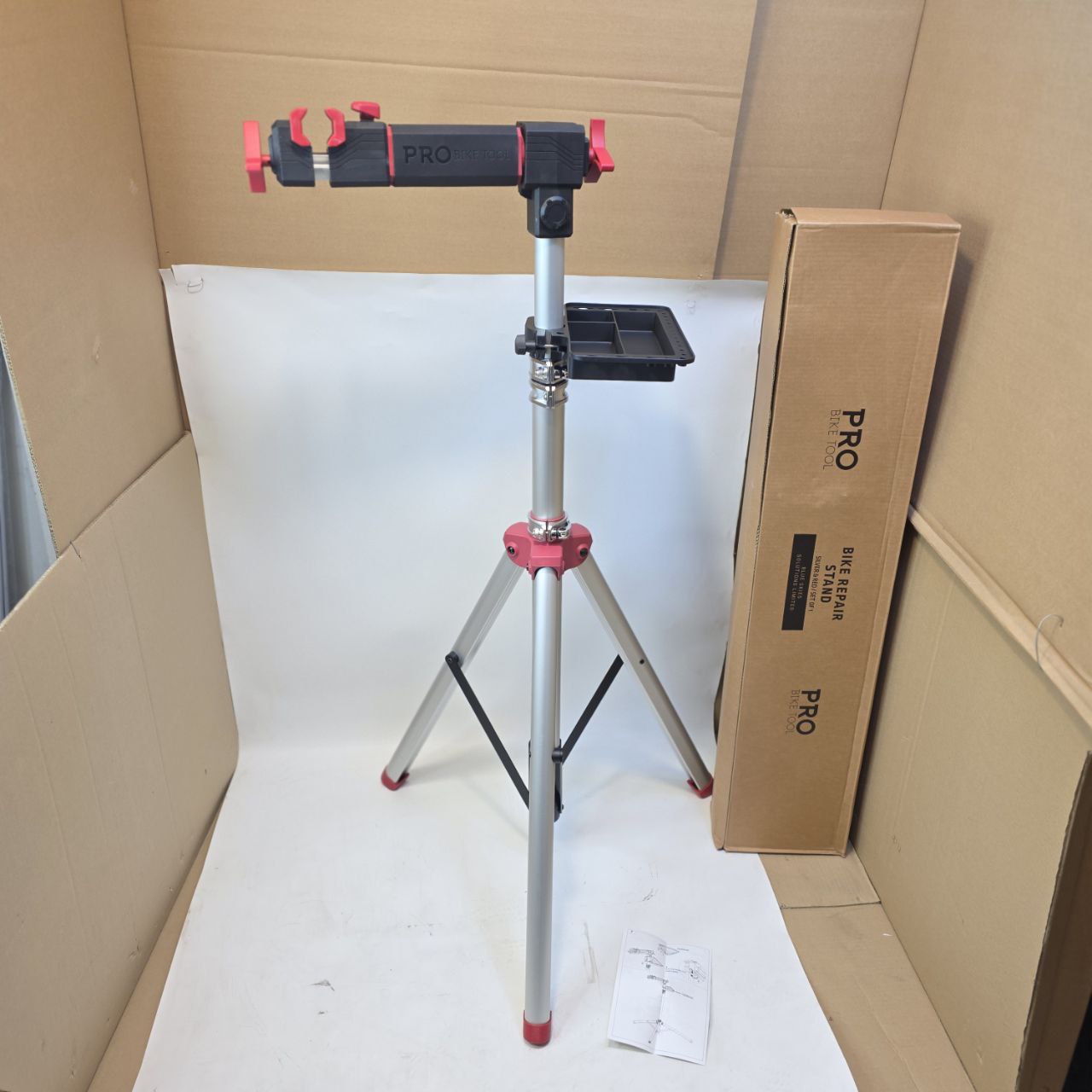 PRO BIKE Adjustable Bike Repair Stand, Stable Metal Workstand for Home & Road Use