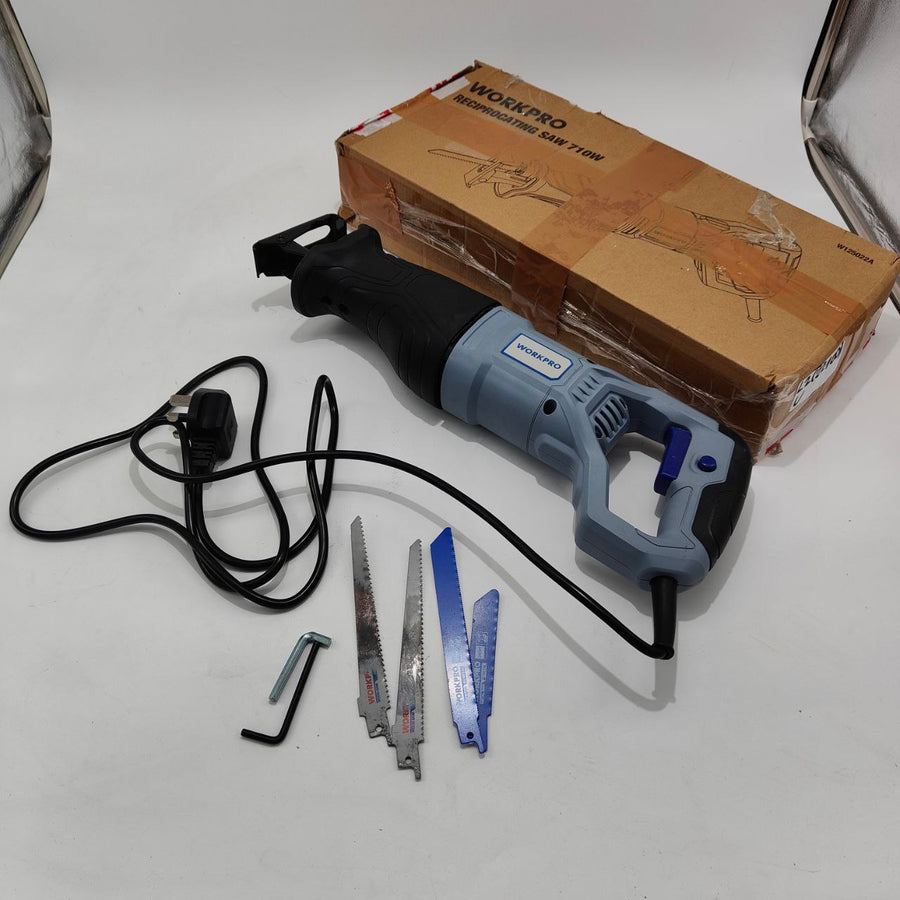 WORKPRO 710W Reciprocating Saw, 4 Blades, 2800 RPM, Variable Speed, Corded