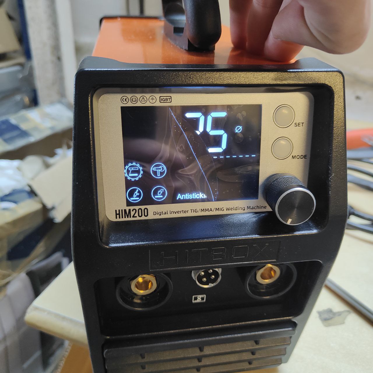 HITBOX 140A 4-in-1 Portable MIG Welder Gasless, TIG, ARC, Spool Gun Digital LED