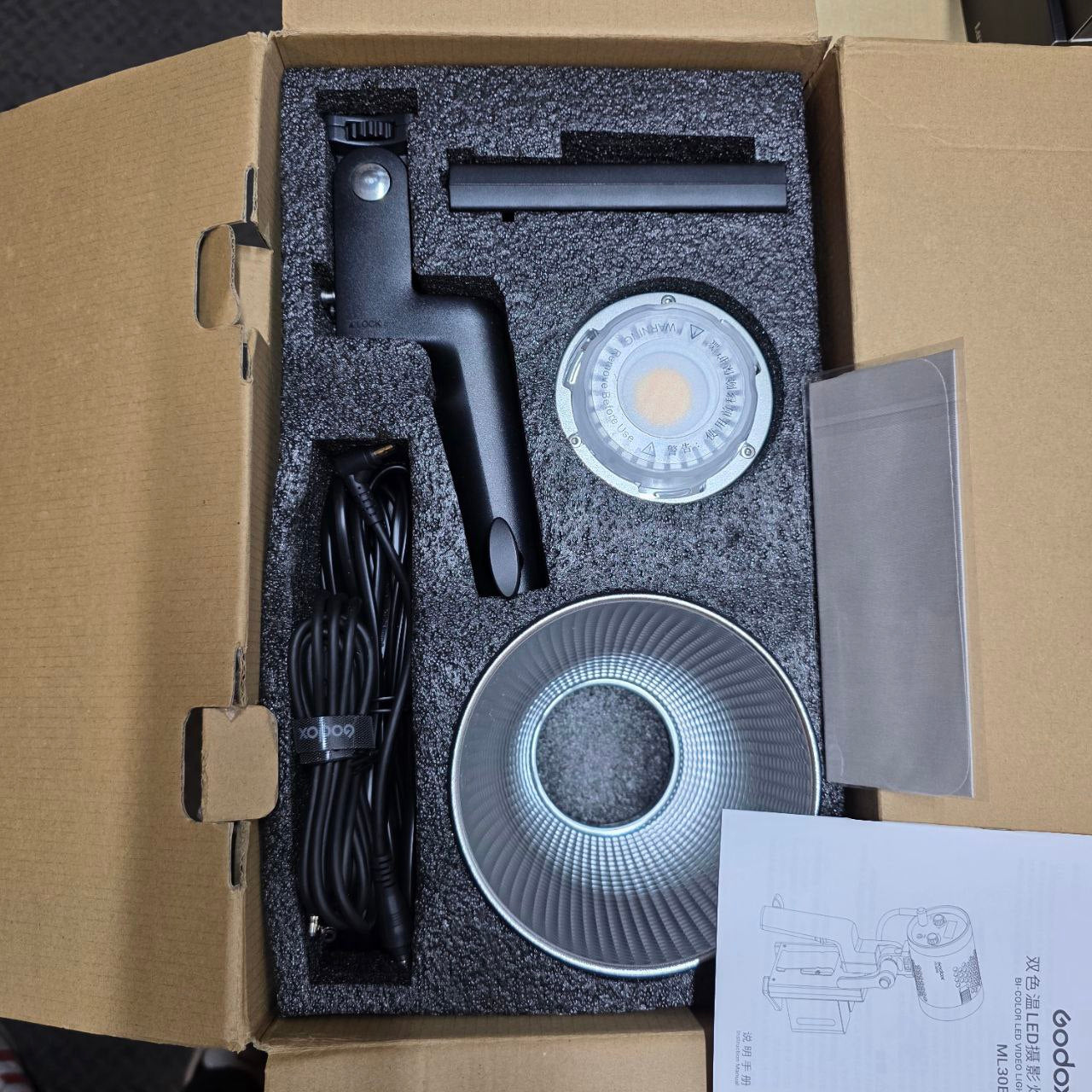 Godox ML30Bi 40W Bi-Color LED Video Light 2800-6500K FX Effects APP & Silent Mode