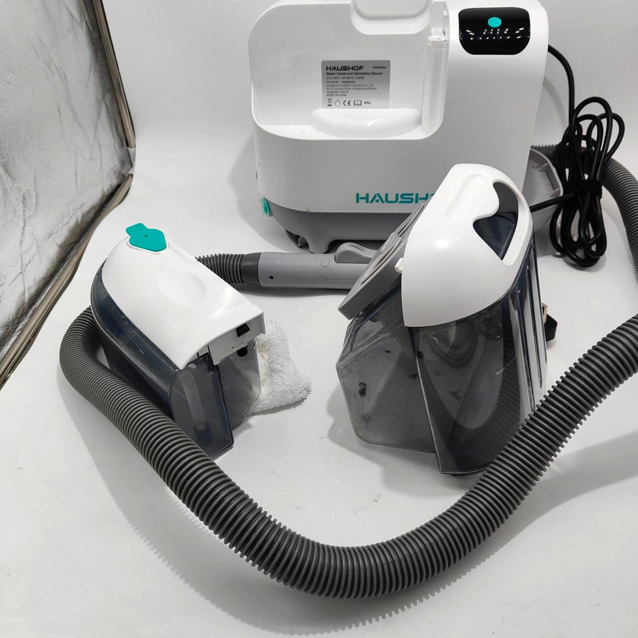 HAUSHOF StainZapper Vapo 3-in-1 – 1200W Steam, Hot & Cold Carpet Cleaner