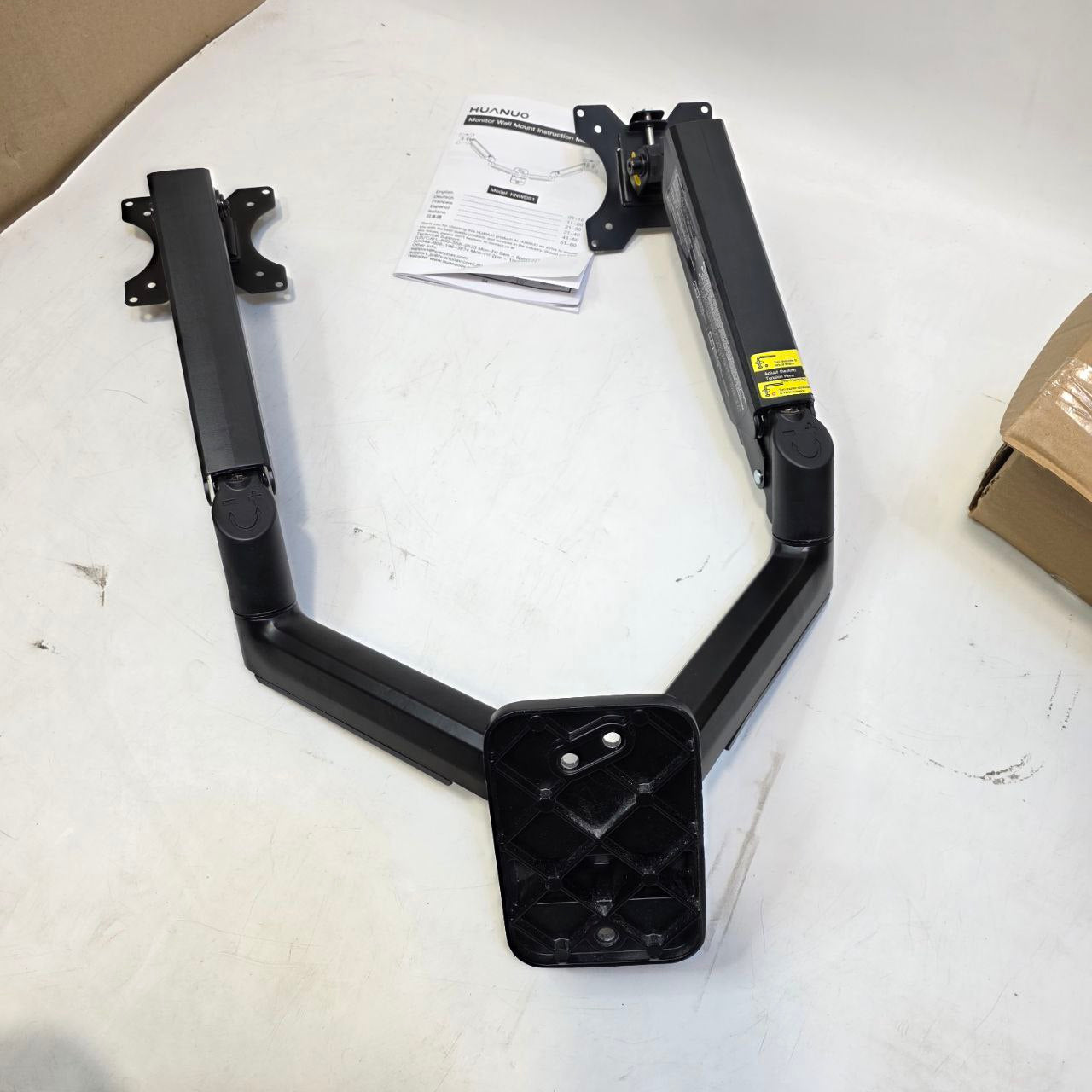 HUANUO Dual Monitor Wall Mount for 32", Gas Spring Arm VESA 75/100