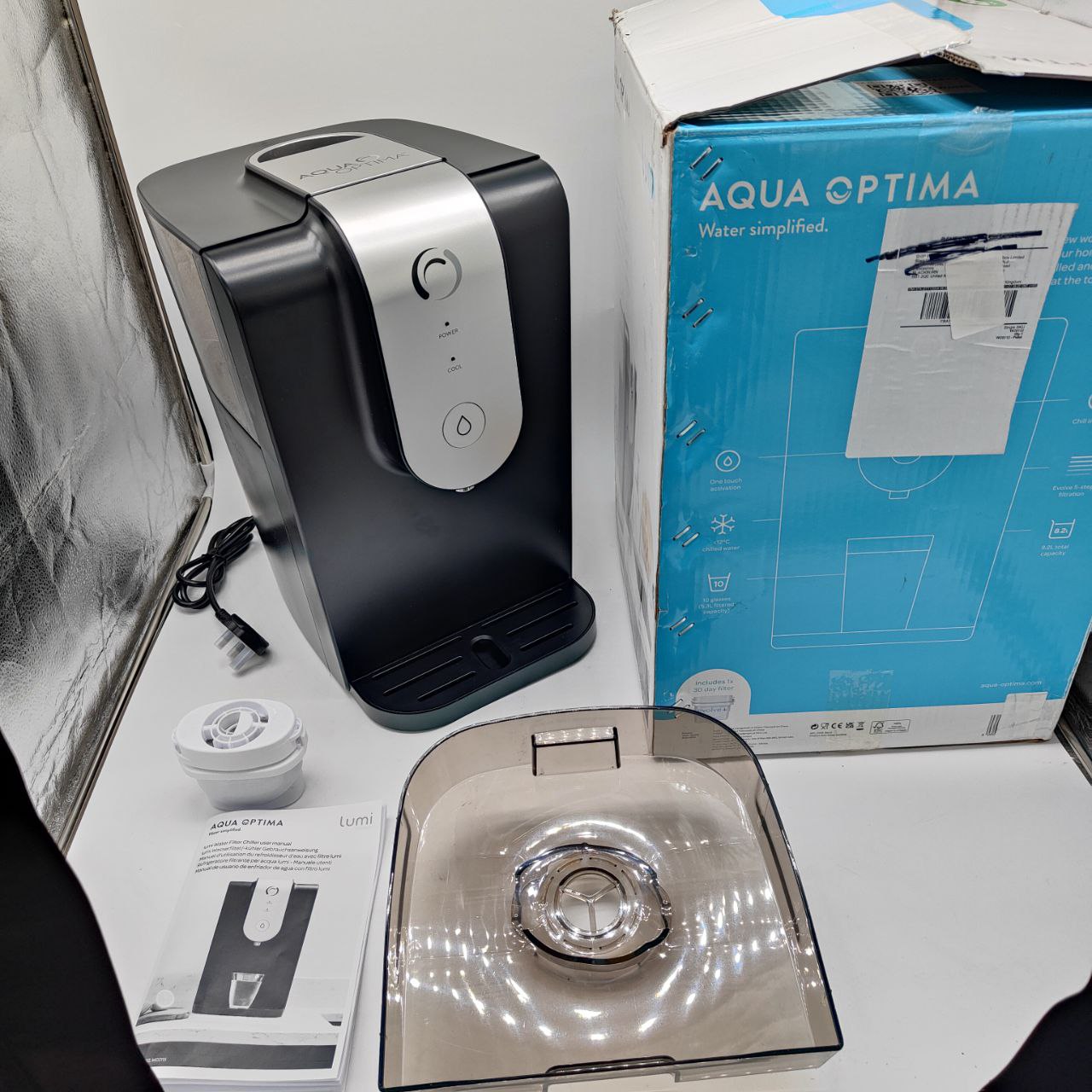 Aqua Optima Lumi Chilled Water Dispenser 8.2L with Evolve+ Filter