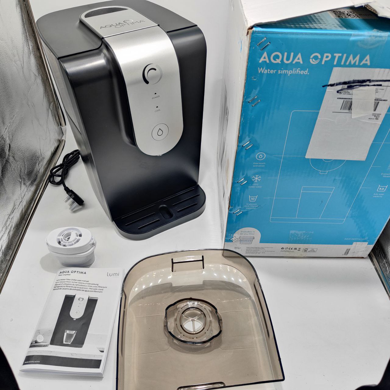 Aqua Optima Lumi Chilled Water Dispenser 8.2L with Evolve+ Filter