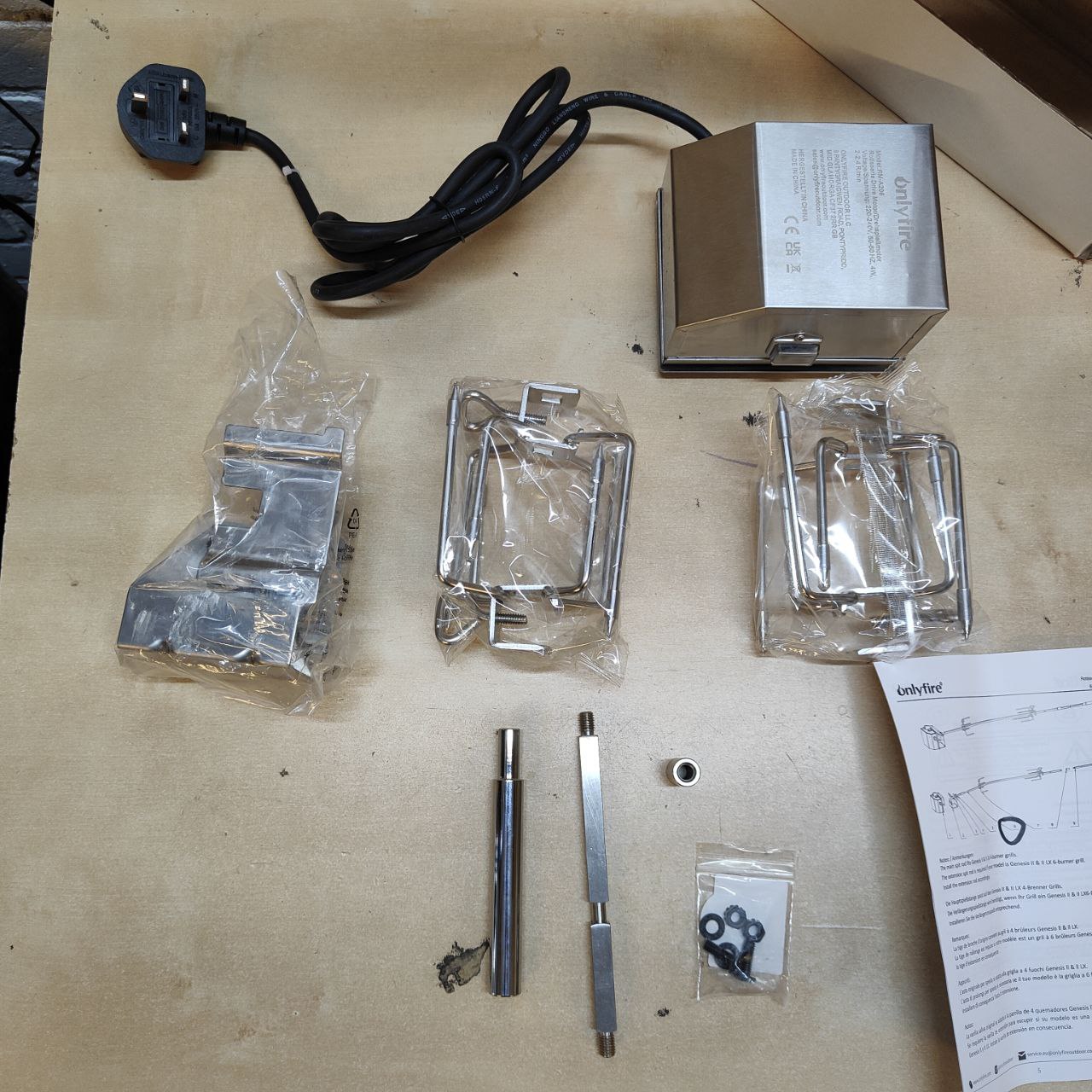 Onlyfire BRK-6034 Rotisserie Kit – Missing Spit Rod (Part 6) – For Weber