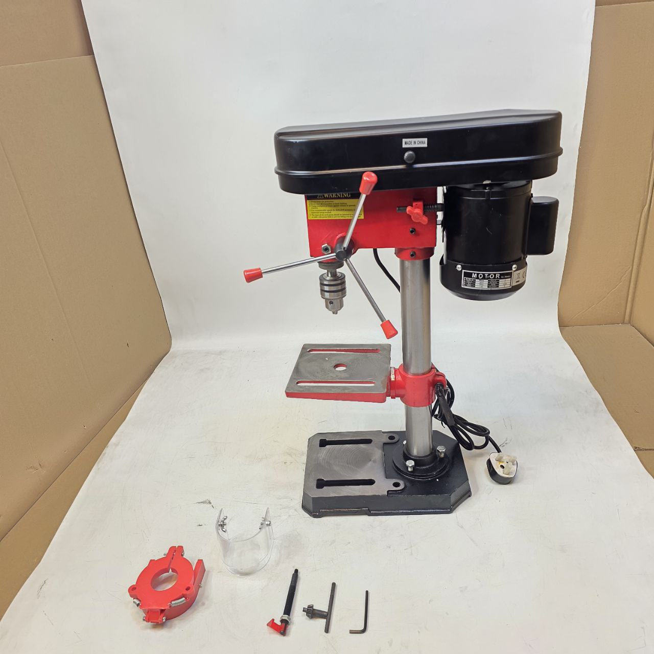 Mini Bench Drill Press 350W – 5-Speed Pillar Drill with Cast Iron Base, 220V