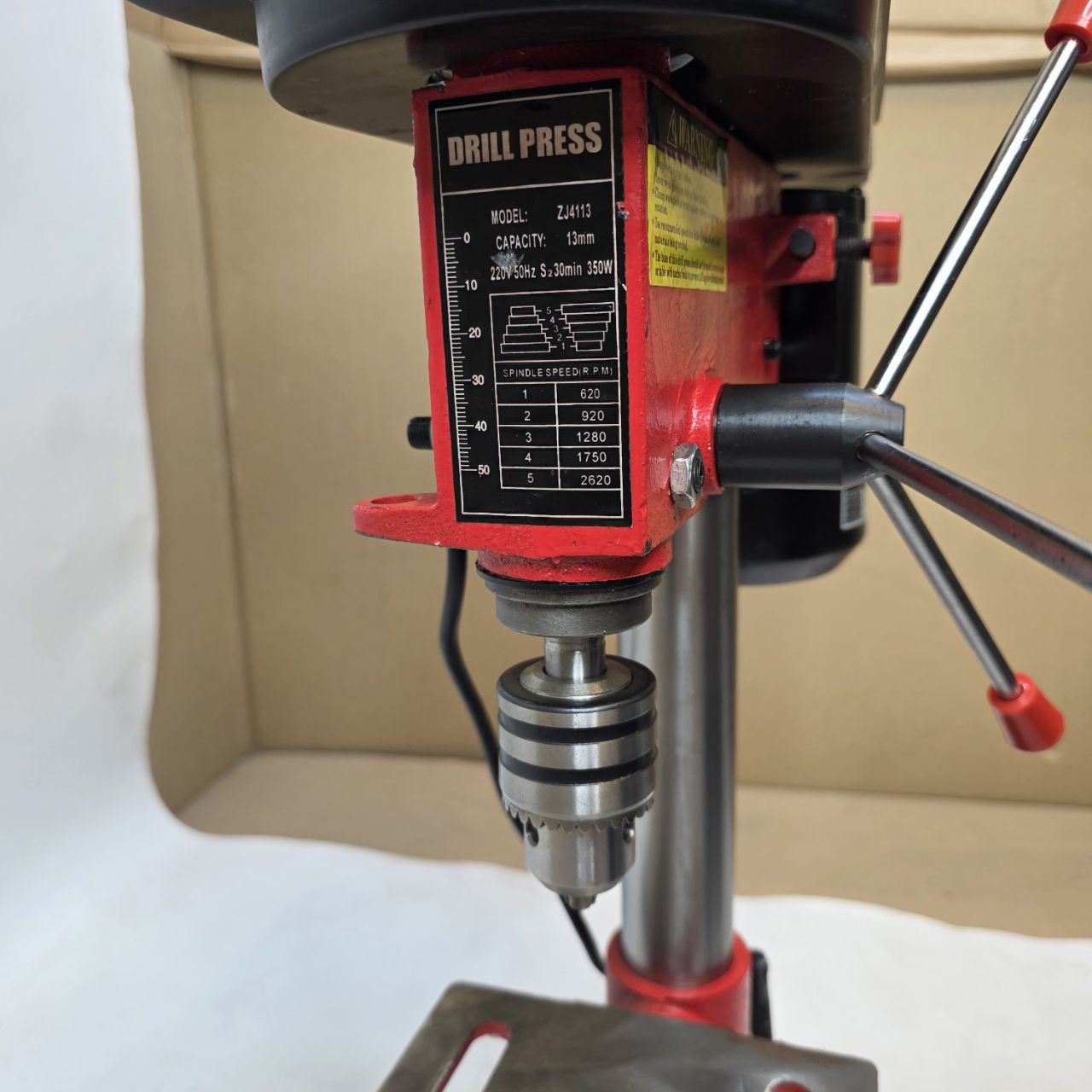 Mini Bench Drill Press 350W  5-Speed Pillar Drill with Cast Iron Base 220V