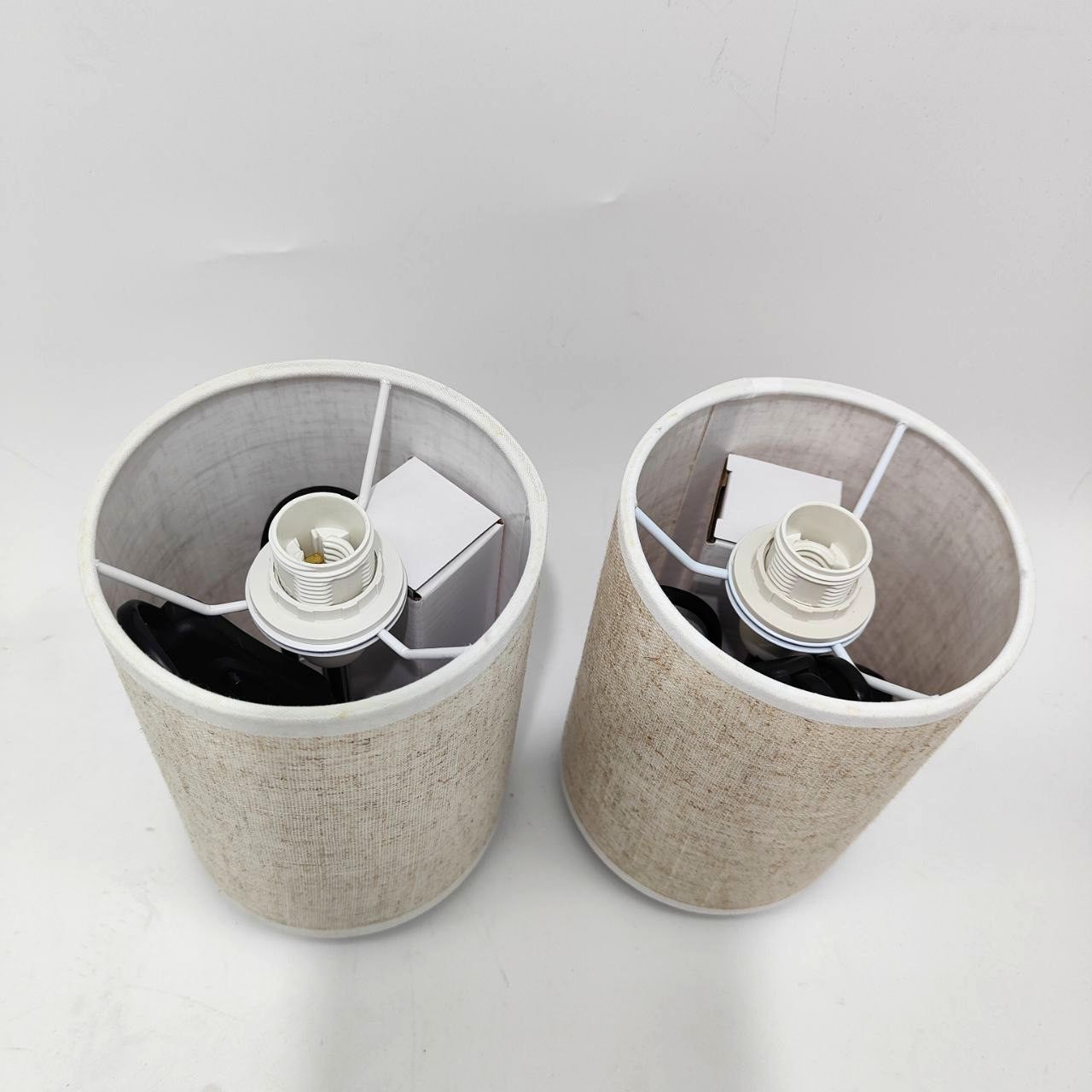 Lightsjoy 2x Touch Bedside Lamps, Dimmable, E14 Bulbs Included – Round