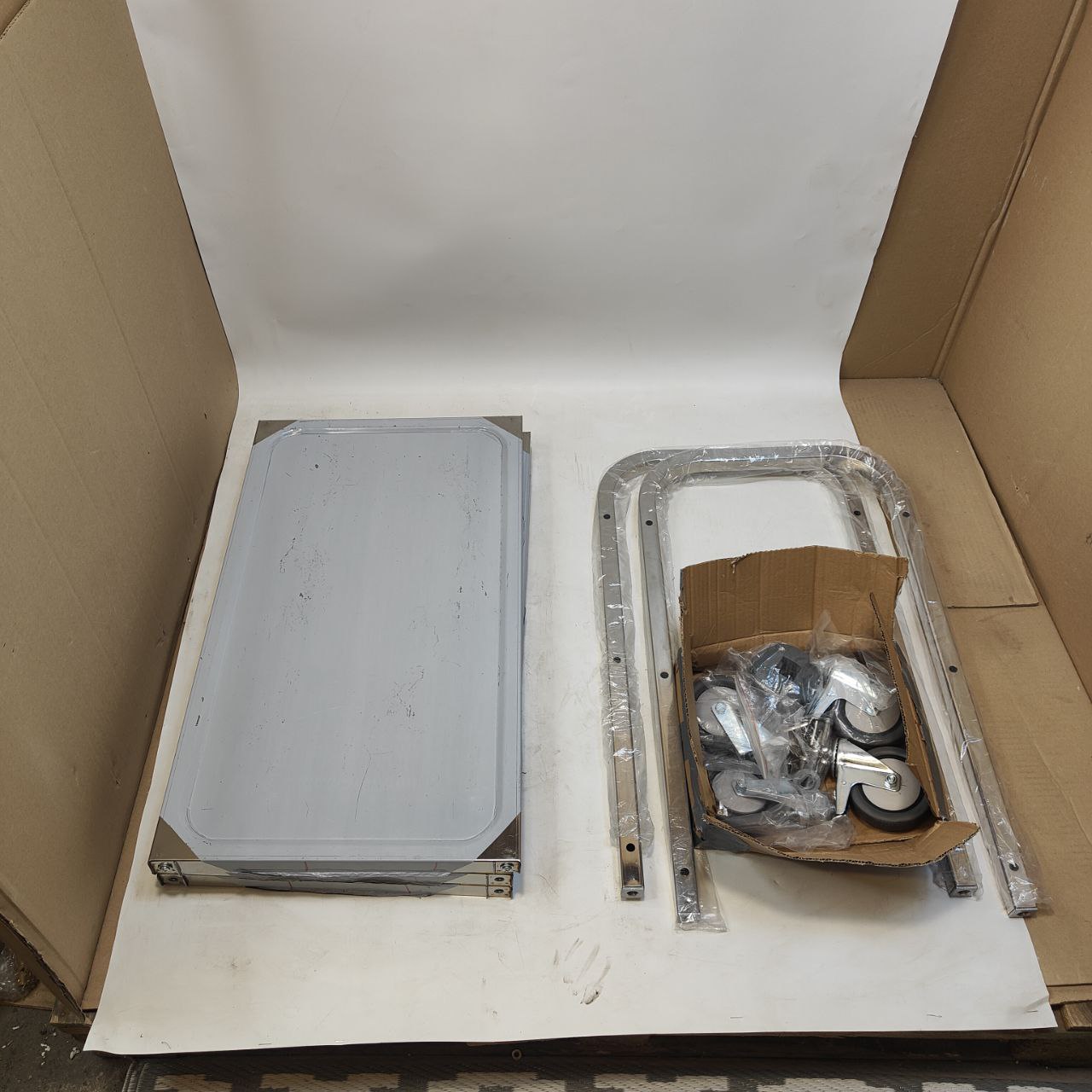 3 Tier Catering Trolley Stainless Steel with Locking Wheels 75x40x83cm Nisorpa