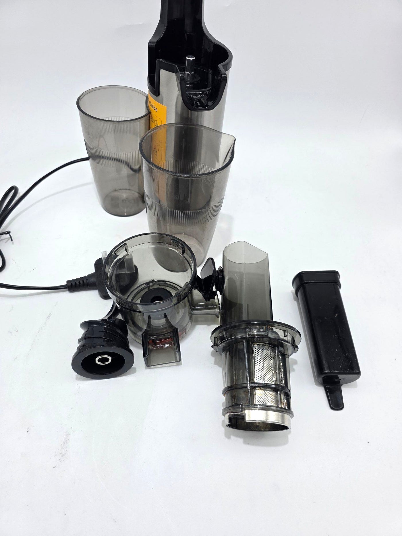 Collection of coffee brewing components on a white background