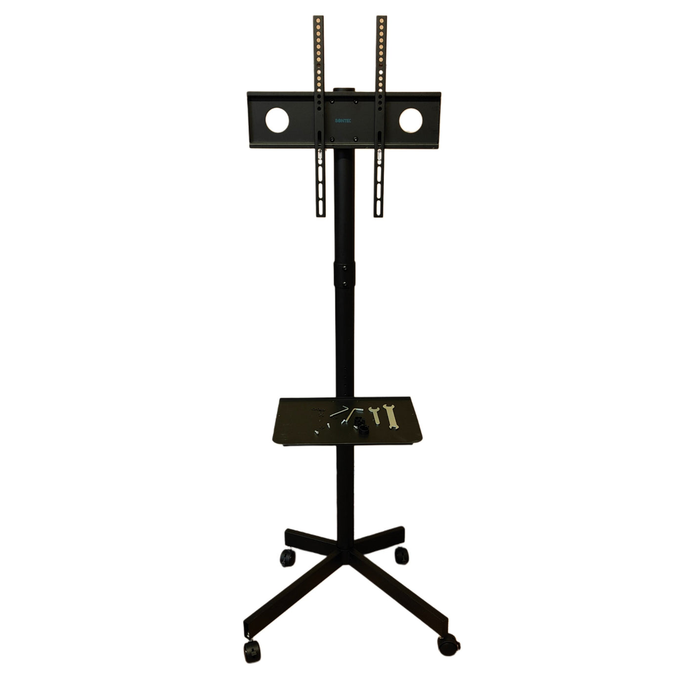 Mobile TV Stand on Wheels 23 to 60 Inch Height Adjustable Shelf BONTEC