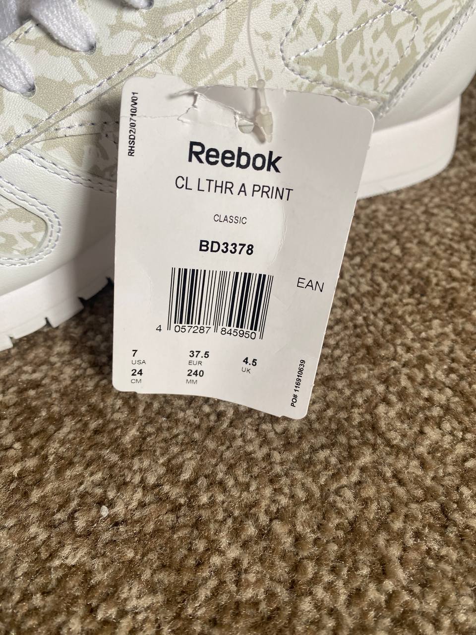 Reebok Classic Leather Limited Edition Women's Trainers UK 4.5 EU 37.5