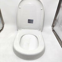STOREMIC Toilet Seat Soft Close White D Shape Quick Release