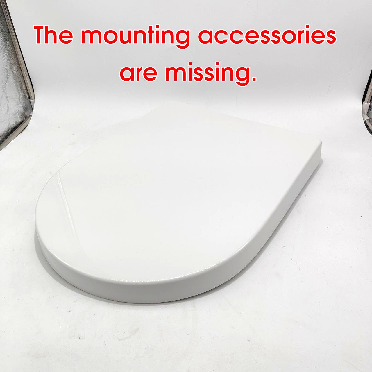STOREMIC Toilet Seat Soft Close White D Shape Quick Release