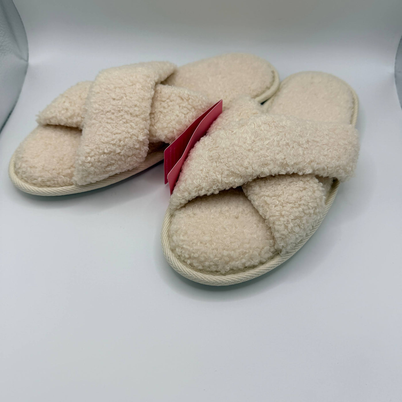 Ladie Winter Slippers Fluffy Fur Memory Foam Beige UK 5/6 (EU 38/39)