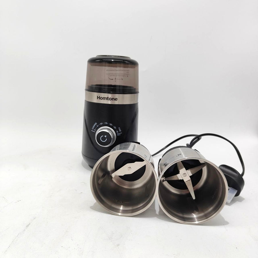 Electric Coffee Grinder Adjustable Time Spice Grinder 2 Cups Homtone