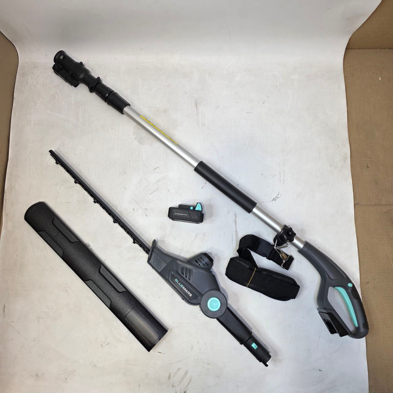 Cordless Telescopic Pole Hedge Trimmer 256cm 2.0Ah Battery Bluemars (No charger)