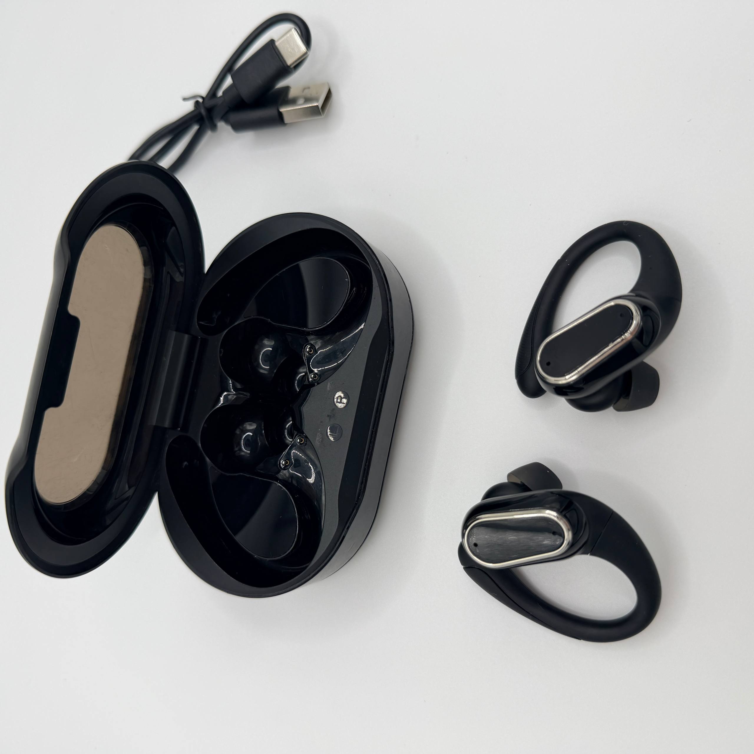 Earbuds Wireless Sport 50H Playtime Bluetooth 5.4 Headphones Mic Earhooks