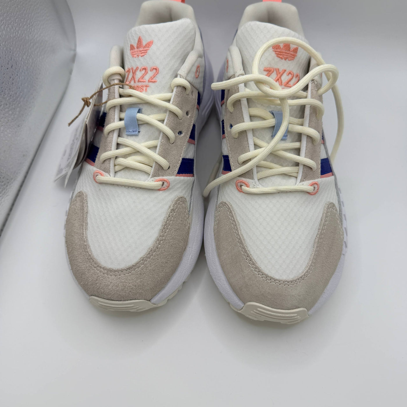 Adidas Originals Womens Trainers ZX 22 Boost White Blue Size UK 4 (EU 36.5)