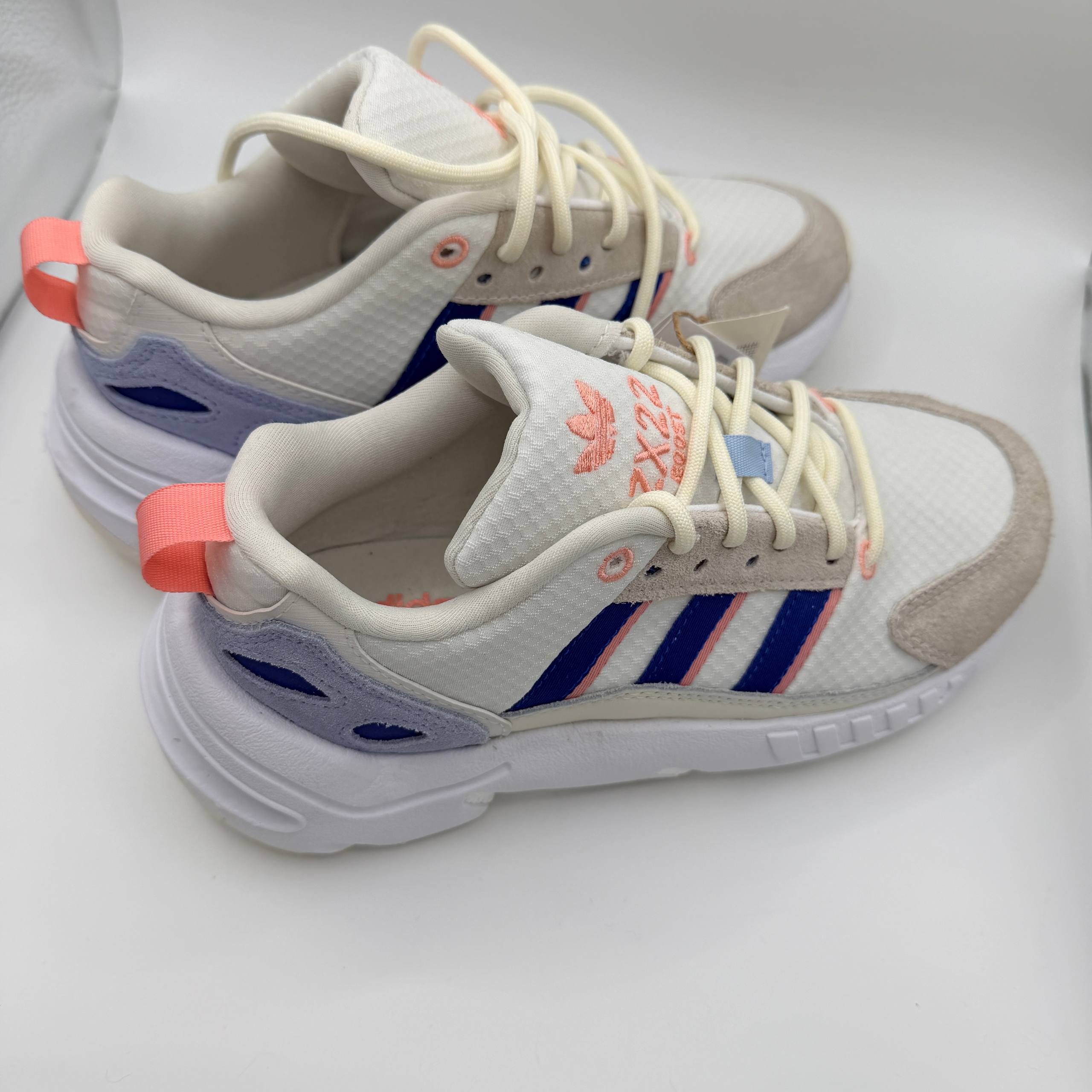 Adidas Originals Womens Trainers ZX 22 Boost White Blue Size UK 4 (EU 36.5)