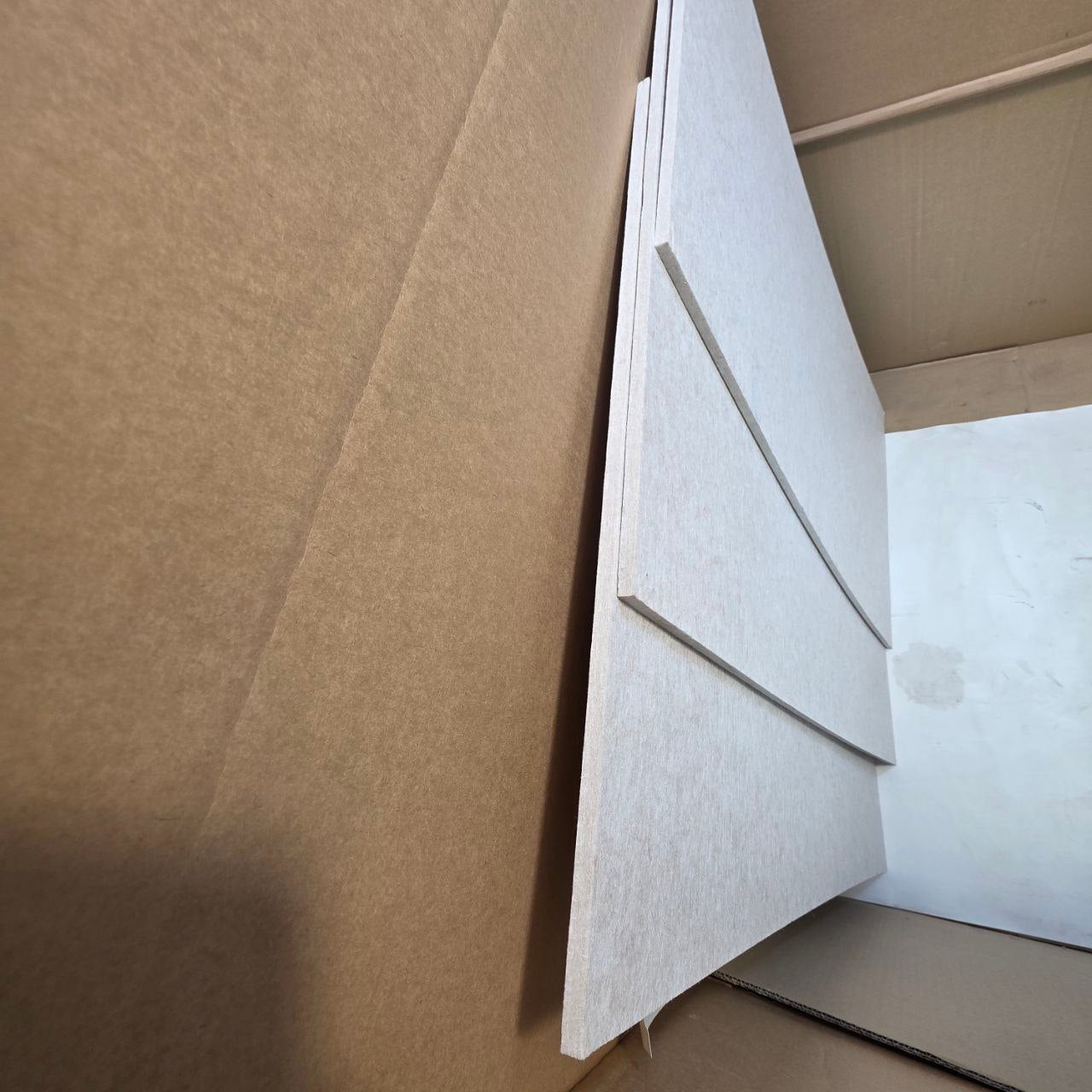 Acoustic Panels 3 Pack Large Soundproof Wall Panels 116x58cm Natural AudioSilk